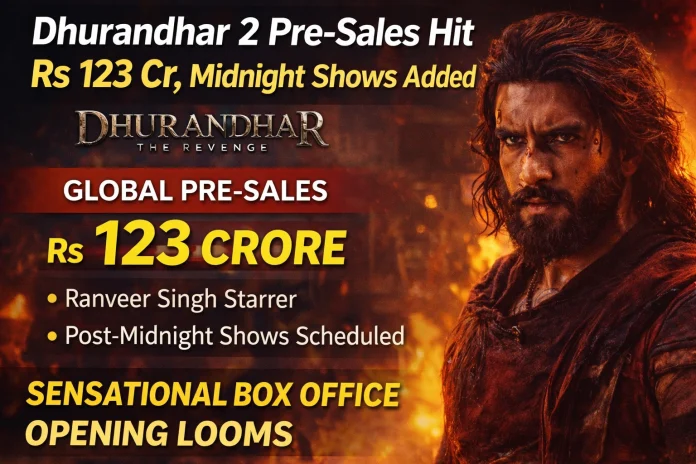 Dhurandhar 2 Pre-Sales Hit Rs 123 Cr, Midnight Shows Added Dhurandhar 2 Pre-Sales Hit Rs 123 Cr, Midnight Shows Added
